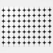 Eenvoudig middenpatroon met modern zwart-wit fleece deken (Voorkant (Horizontaal))