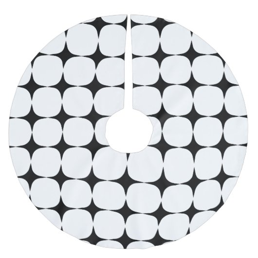 Eenvoudig middenpatroon met modern zwart-wit kerstboom rok (Voorkant)