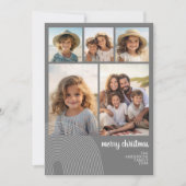 Eenvoudig minimaal - 10 foto - Zen Arch grijs wit Feestdagenkaart (Voorkant)