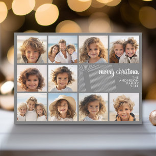 Eenvoudig minimaal - 10 foto - Zen Arch grijs wit Feestdagenkaart