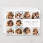 Eenvoudig minimaal - 10 foto - Zen Arch grijs wit Feestdagenkaart (Voorkant)