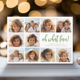 Eenvoudig minimaal - 10 foto - Zen Arch Groen Wit Feestdagenkaart