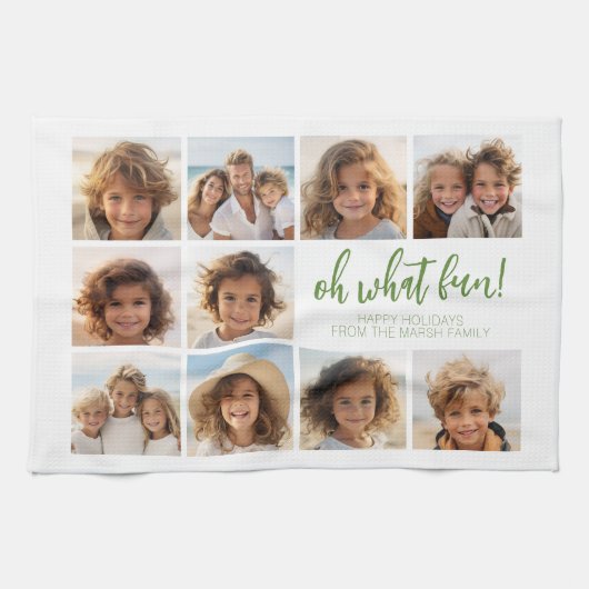 Eenvoudig minimaal - 10 fotorooster - Oh wat leuk Theedoek (Horizontaal)