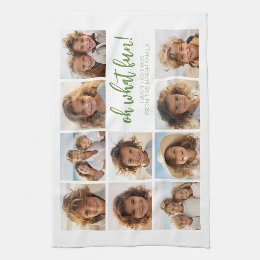 Eenvoudig minimaal - 10 fotorooster - Oh wat leuk Theedoek (Verticaal)