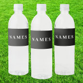 Eenvoudig Minimaal Aangepast Jouw naam toevoegen E Waterfles Etiket
