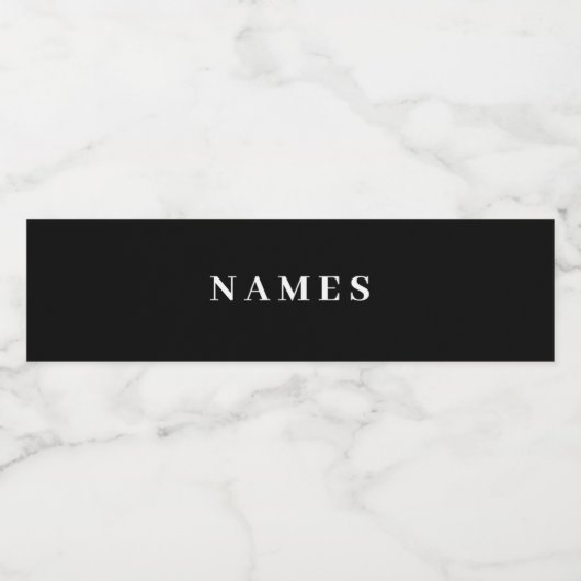 Eenvoudig Minimaal Aangepast Jouw naam toevoegen E Waterfles Etiket (Enkel label)