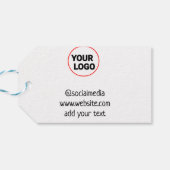 eenvoudig minimaal aangepast voeg je logo-adresweb cadeaulabel (Achterkant Horizontaal)