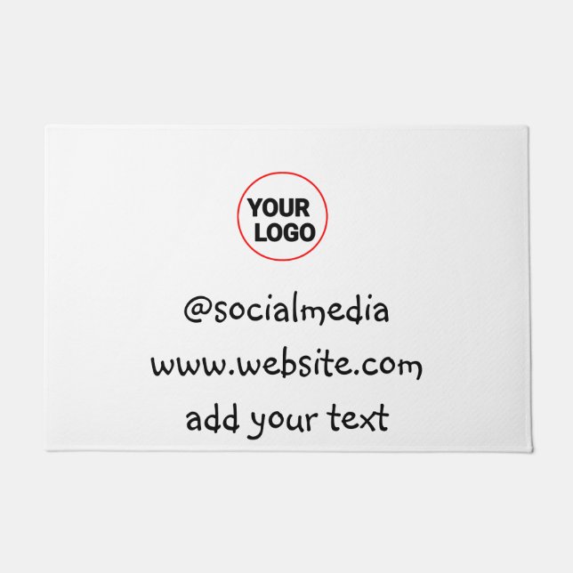 eenvoudig minimaal aangepast voeg je logo-adresweb deurmat (Voorkant)