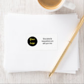 eenvoudig minimaal aangepast voeg je logo-adresweb etiket (Insitu)