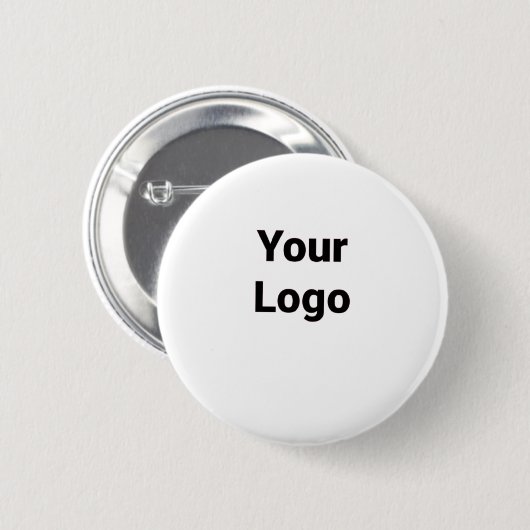 eenvoudig minimaal aangepast voeg je logo-adresweb ronde button 5,7 cm (Voorkant /achterkant)
