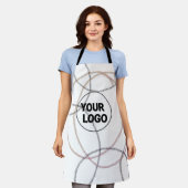 eenvoudig minimaal aangepast voeg je logo-adresweb schort (Gedragen)