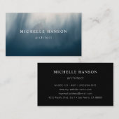 Eenvoudig minimaal Abstract leisteen blauw Visitekaartje (Voorkant / Achterkant)