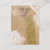 eenvoudig minimaal abstractiepapier Veroorbaar bee Visitekaartje (Voorkant)