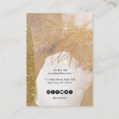 eenvoudig minimaal abstractiepapier Veroorbaar bee Visitekaartje (Achterkant)