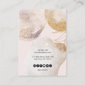 eenvoudig minimaal abstractiepapier Veroorbaar bee Visitekaartje (Achterkant)