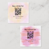 Eenvoudig minimaal bachelorette koopt een bruidruk vierkante visitekaartje (Voorkant / Achterkant)