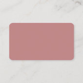 eenvoudig & minimaal basic oude-roze professioneel visitekaartje (Achterkant)