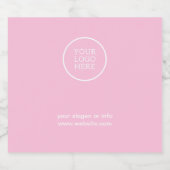 Eenvoudig Minimaal Bedrijf Logo Roze Likeurfles Etiket (Enkel label)