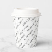 Eenvoudig Minimaal Bedrijfspatroon Papieren Bekers (Achterkant)