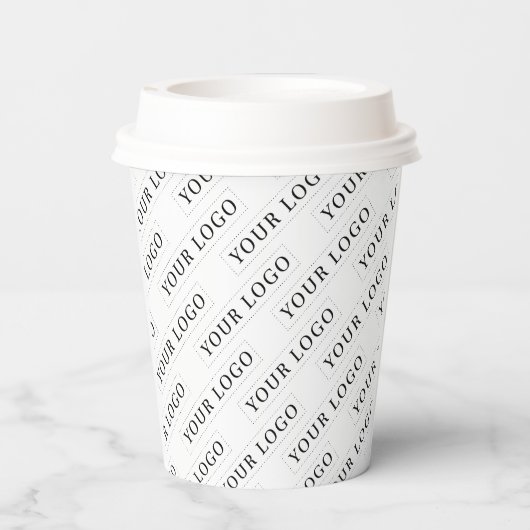 Eenvoudig Minimaal Bedrijfspatroon Papieren Bekers (Achterkant)