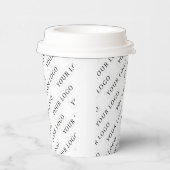 Eenvoudig Minimaal Bedrijfspatroon Papieren Bekers (Rechts)