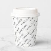 Eenvoudig Minimaal Bedrijfspatroon Papieren Bekers (Voorkant)