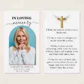 Eenvoudig minimaal Bladwijzer van de begrafenis Visitekaartje (Voorkant /achterkant)