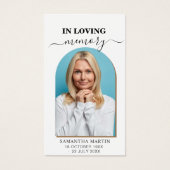 Eenvoudig minimaal Bladwijzer van de begrafenis Visitekaartje (Voorkant)