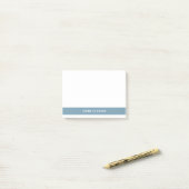 Eenvoudig Minimaal Blauw Modern Kleurblok Post-it® Notes (Op bureau)