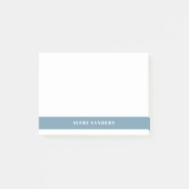 Eenvoudig minimaal blauw modern kleurenblok post-it® notes