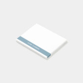 Eenvoudig minimaal blauw modern kleurenblok post-it® notes (Schuin)