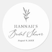 Eenvoudig minimaal botanisch Vrijgezellenfeest Ronde Sticker (Voorkant)