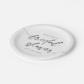 Eenvoudig Minimaal Bruidsmeisjes Bruiloft Script | Papieren Bordje (Gekanteld)