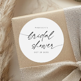 Eenvoudig Minimaal Bruidsmeisjes Bruiloft Script | Ronde Sticker