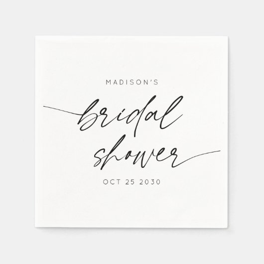 Eenvoudig Minimaal Bruidsmeisjesfeest Script | Zwa Servet (Voorkant)