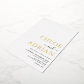 Eenvoudig minimaal bruiloft folie uitnodiging (Gedraaid)