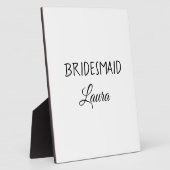 Eenvoudig minimaal cadeaujaar voor bridesmaid fotoplaat (Zijkant)
