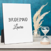 Eenvoudig minimaal cadeaujaar voor bridesmaid fotoplaat (Zijkant)