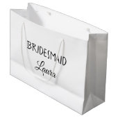 Eenvoudig minimaal cadeaujaar voor bridesmaid groot cadeauzakje (Voorkant Gekanteld)