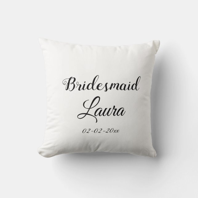 Eenvoudig minimaal cadeaujaar voor bridesmaid kussen (Voorkant)