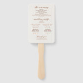 Eenvoudig minimaal chique blad monogram bruiloft p handwaaier (Achterkant)