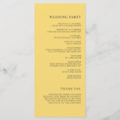 Eenvoudig minimaal citroendruppel geel huwelijkspr (Achterkant)