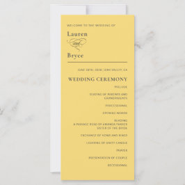 Eenvoudig minimaal citroendruppel geel huwelijkspr