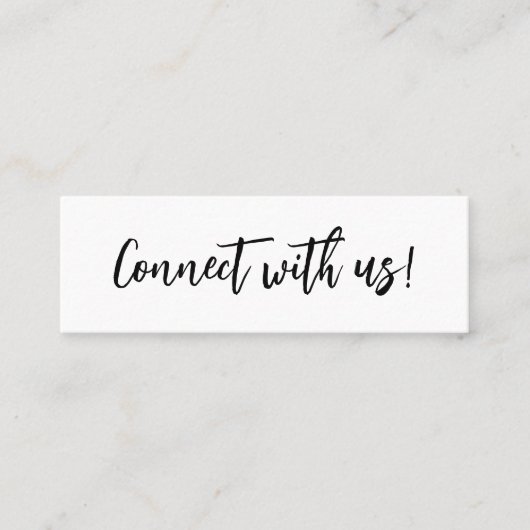 Eenvoudig minimaal contact met ons Kaart invoegen Mini Visitekaartje (Voorkant)