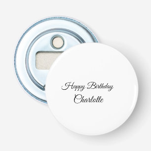 EENVOUDIG MINIMAAL. CUTEER NAAM BABY gefeliciteerd Button Flesopener