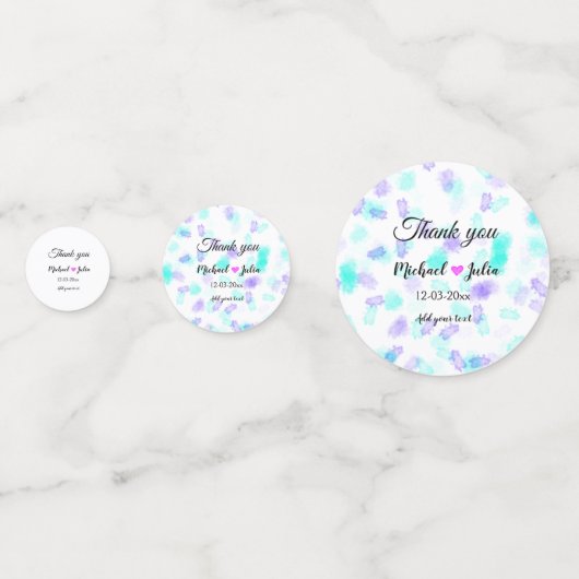 Eenvoudig minimaal dank je wel een paar namen voor confetti (Voorkanten)