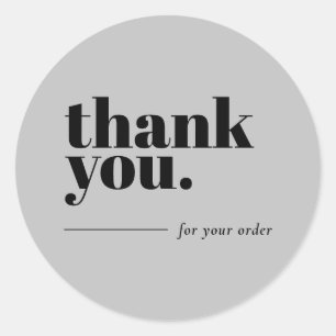 Eenvoudig minimaal dank u Business Sticker