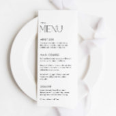 Eenvoudig minimaal diner bruiloft menu