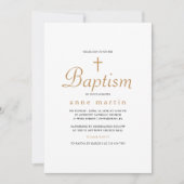 Eenvoudig Minimaal Doopkruis Kaart (Voorkant)