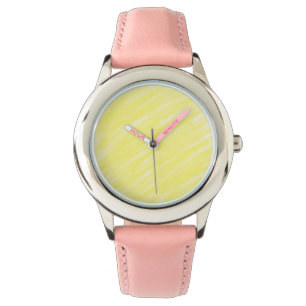eenvoudig minimaal effen kleur aangepast geel past horloge